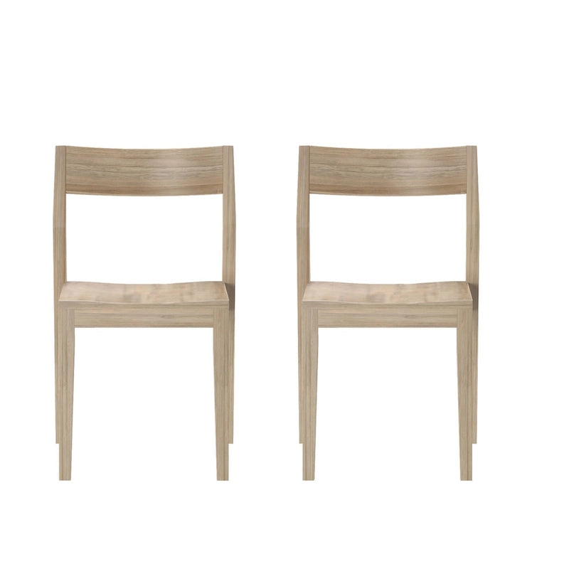 Modern Solid Wood Dining Chair - Set of 2