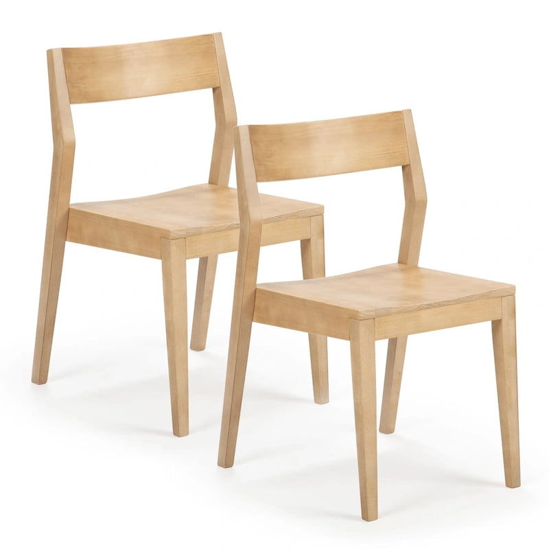 Modern Solid Wood Dining Chair - Set of 2