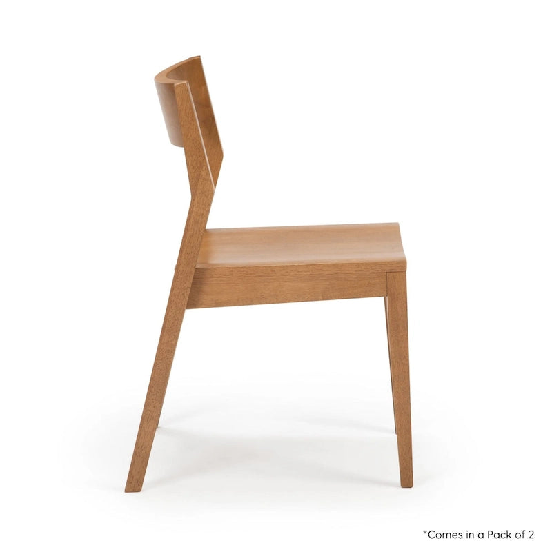Modern Solid Wood Dining Chair - Set of 2