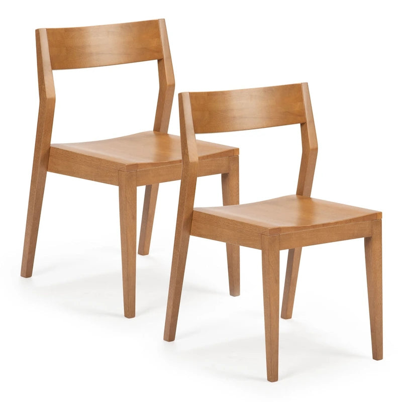 Modern Solid Wood Dining Chair - Set of 2