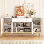 4 Doors Kitchen Sideboard 2 Top Drawers Accent Storage Cabinet