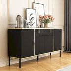 4 Doors Kitchen Sideboard 2 Top Drawers Accent Storage Cabinet