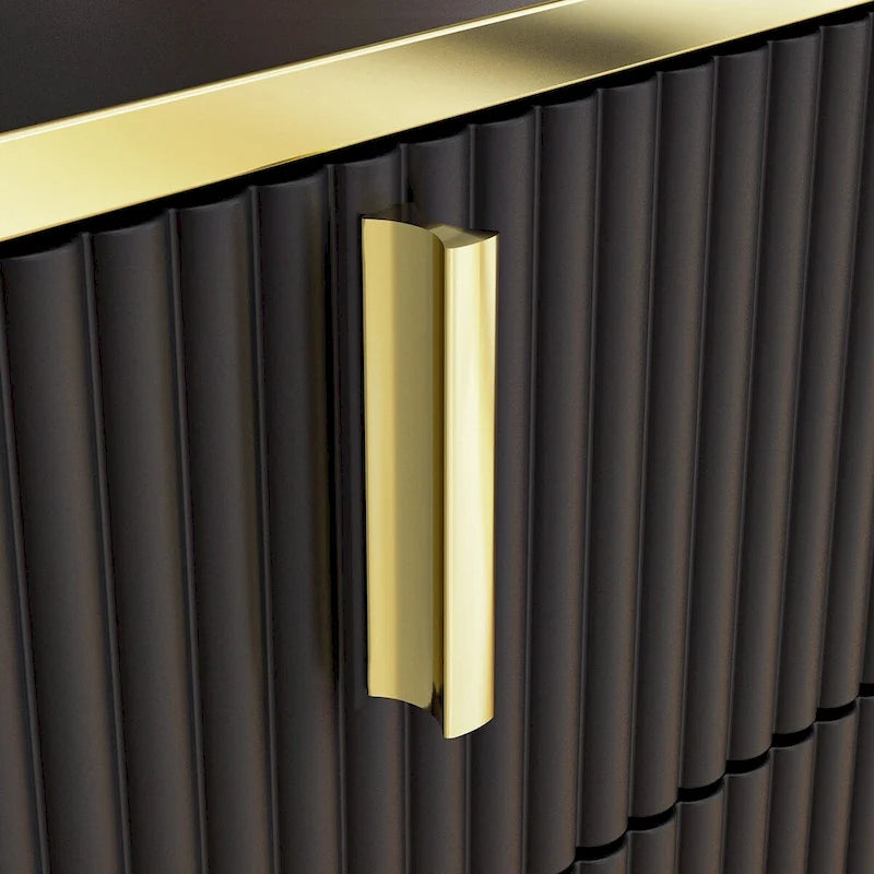 4 Doors Kitchen Sideboard 2 Top Drawers Accent Storage Cabinet