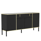 4 Doors Kitchen Sideboard 2 Top Drawers Accent Storage Cabinet
