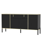 4 Doors Kitchen Sideboard 2 Top Drawers Accent Storage Cabinet