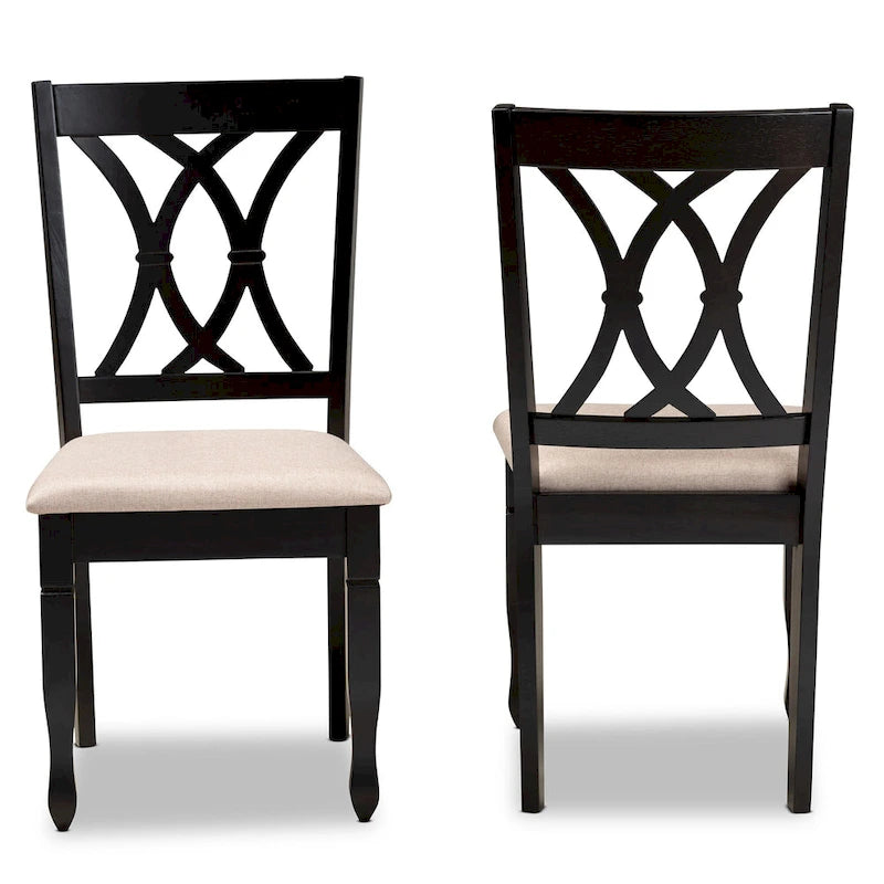Reneau Modern and Contemporary Upholstered 2-Piece Dining Chair Set