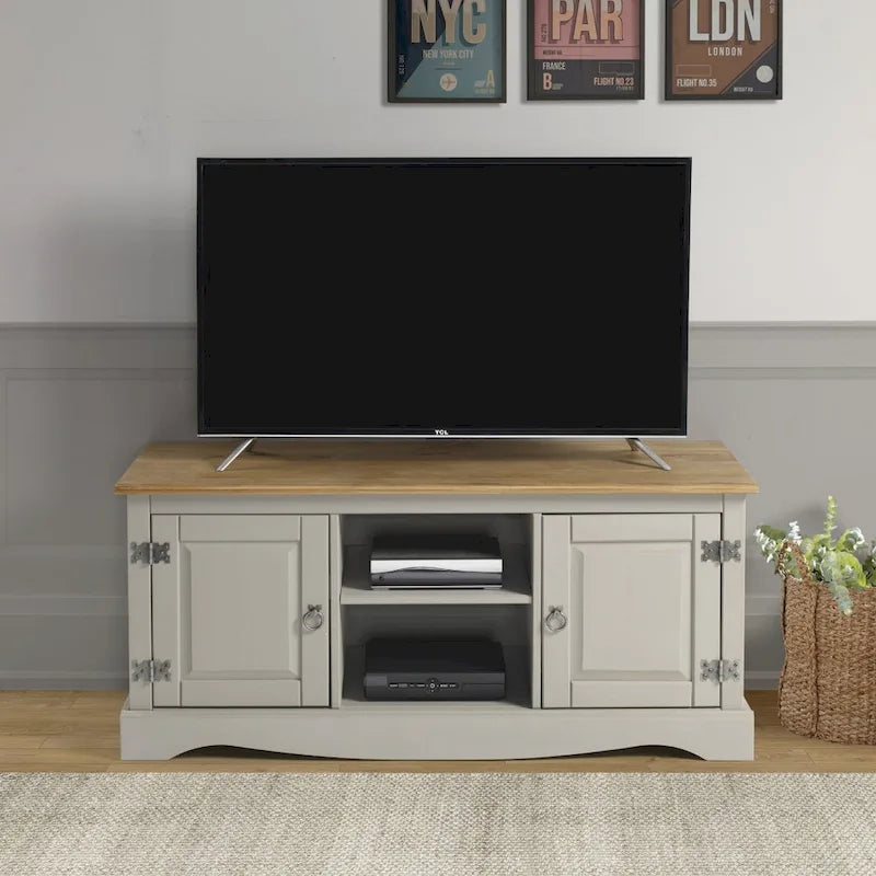 Wood TV Entertainment Stand Corona