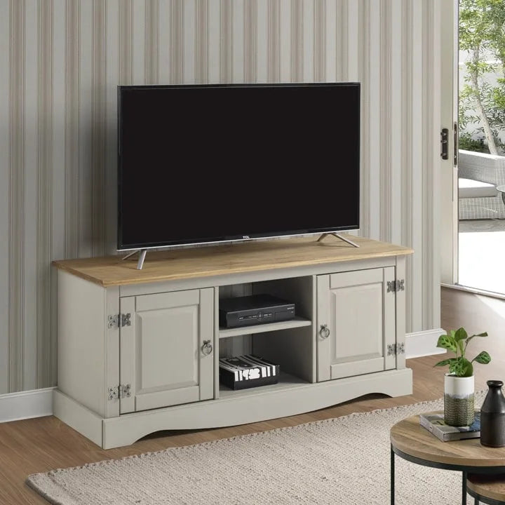 Wood TV Entertainment Stand Corona