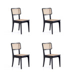 Giverny Dining Chair in Black and Natural Cane - Set of 2