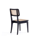 Giverny Dining Chair in Black and Natural Cane - Set of 2