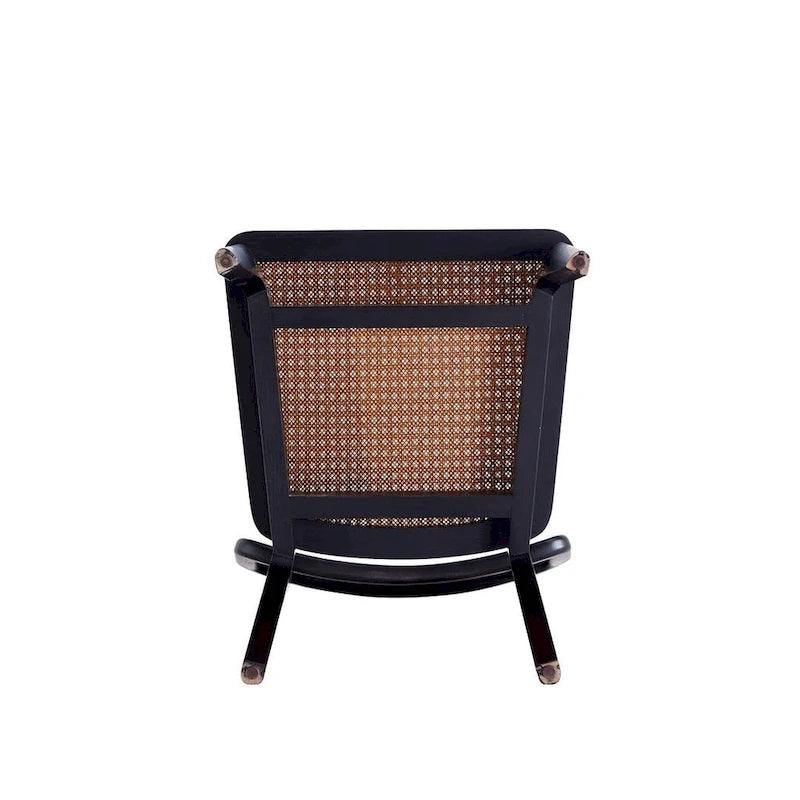 Giverny Dining Chair in Black and Natural Cane - Set of 2
