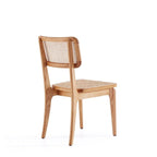 Giverny Dining Chair in Black and Natural Cane - Set of 2