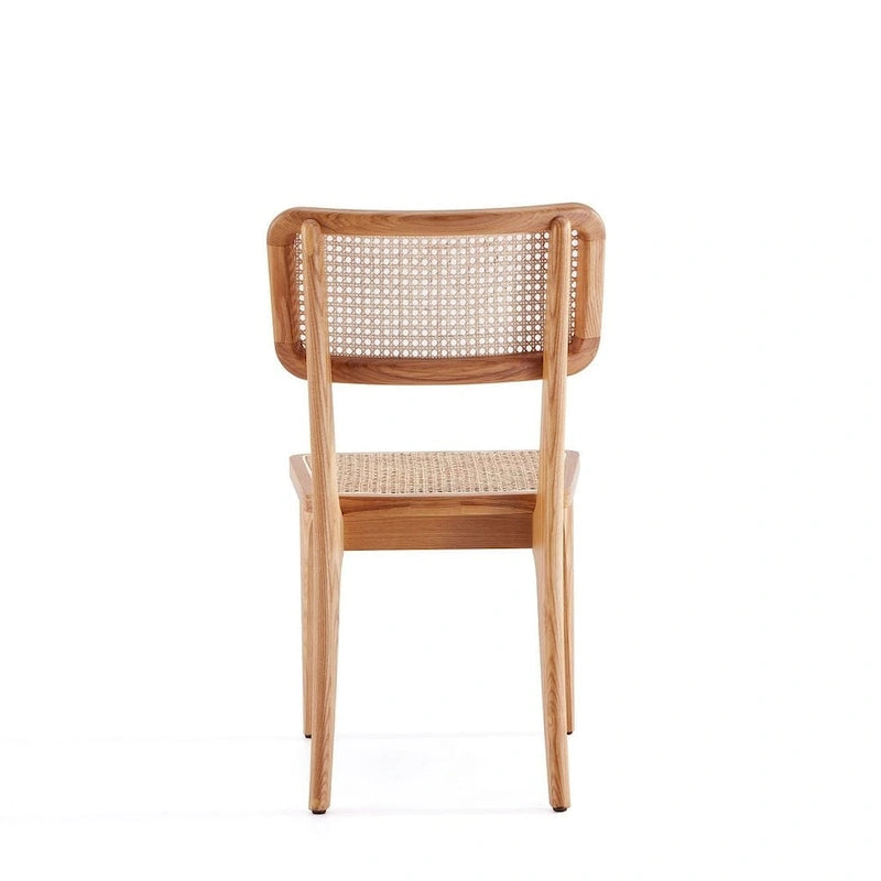 Giverny Dining Chair in Black and Natural Cane - Set of 2
