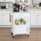 Mobile Kitchen Cart with Granite Top