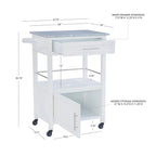 Mobile Kitchen Cart with Granite Top