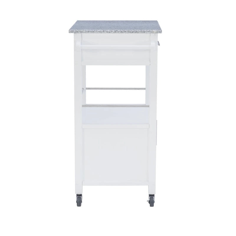 Mobile Kitchen Cart with Granite Top