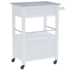 Mobile Kitchen Cart with Granite Top
