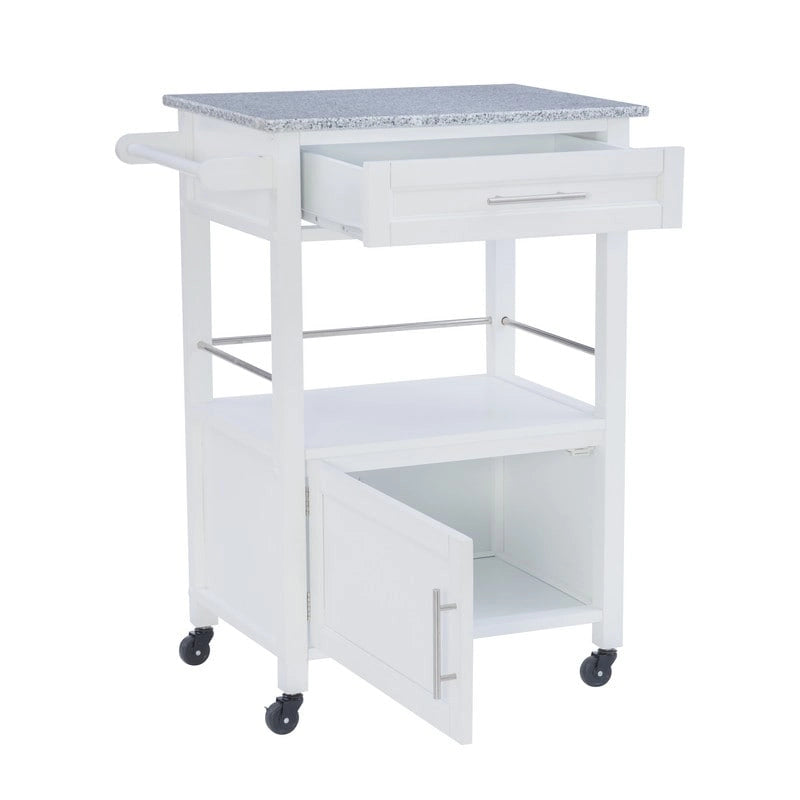 Mobile Kitchen Cart with Granite Top