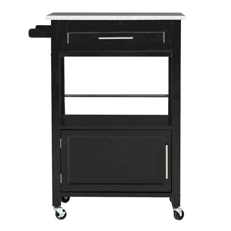 Mobile Kitchen Cart with Granite Top