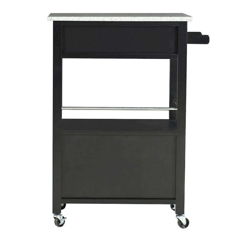 Mobile Kitchen Cart with Granite Top