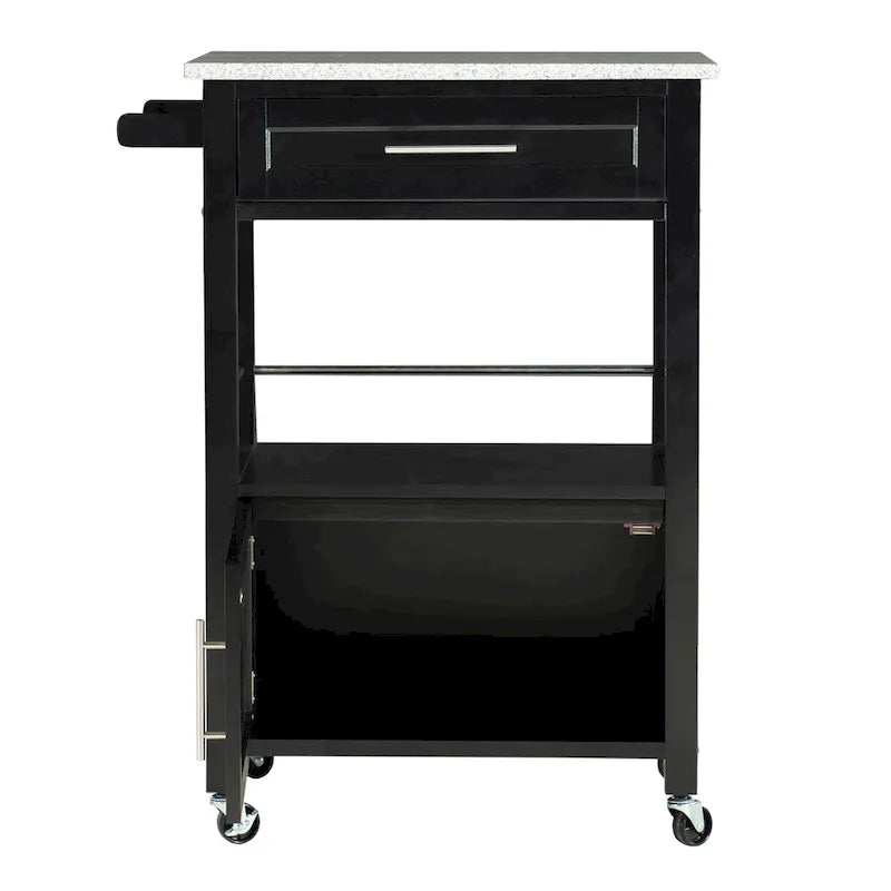 Mobile Kitchen Cart with Granite Top