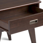 WYNDENHALL Tierney SOLID HARDWOOD 22 inch Wide Rectangle Mid Century Modern End Table - 22 W x 20 D x 22 H