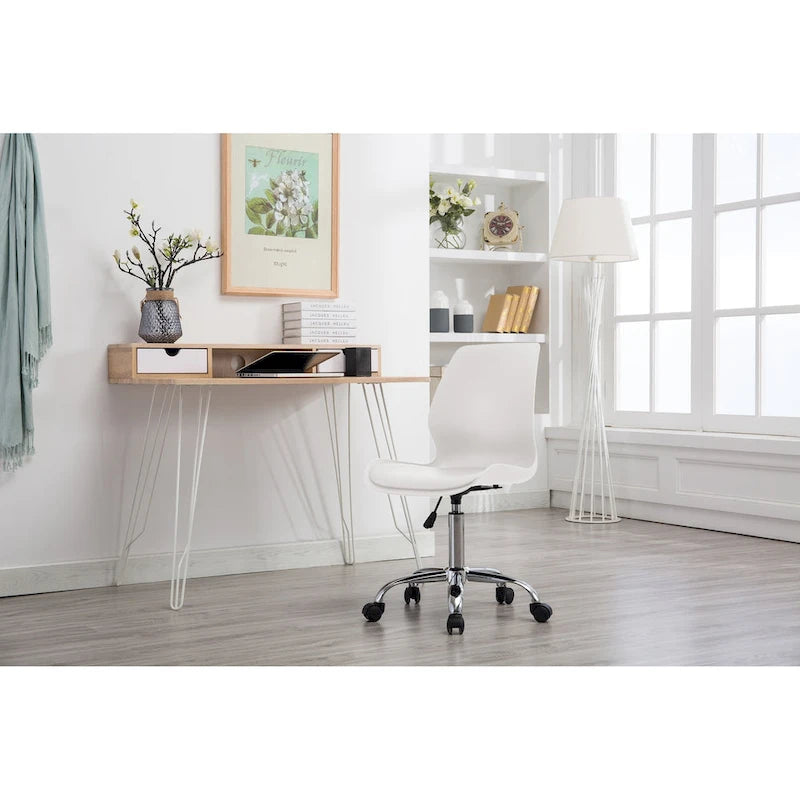 Adjustable Height Office Desk Chair with Wheels