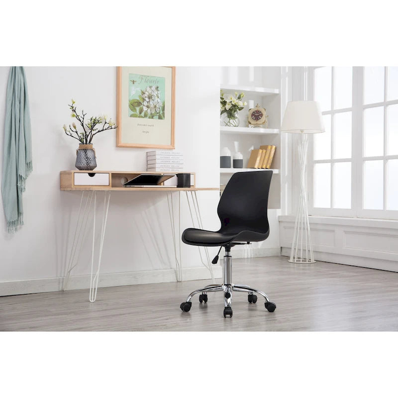 Adjustable Height Office Desk Chair with Wheels