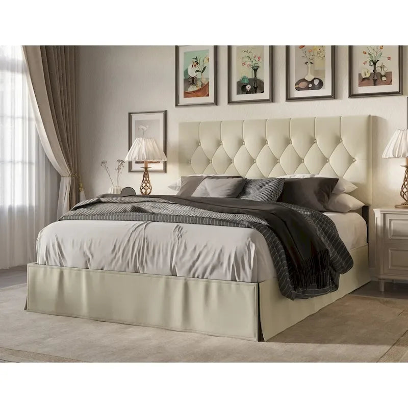 Zachary Tufted Upholstered Platform Bed