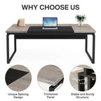 63 L-Shaped Computer Desk Executive Desks with Reversible File Cabinet and Storage Drawers for Home Office