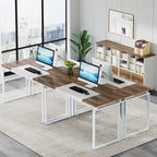 63 L-Shaped Computer Desk Executive Desks with Reversible File Cabinet and Storage Drawers for Home Office