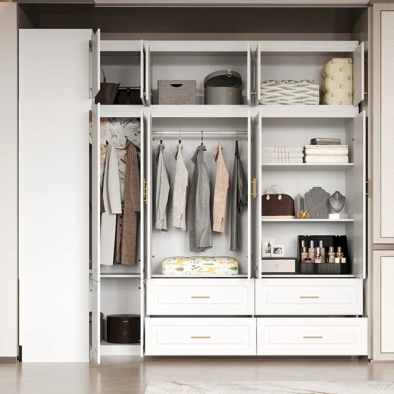Closet Organizatin Armoires Wardrobes Hanging 4 Drawers Large Storage