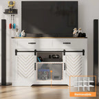 51.96 Inch Bar Cabinet with Wine Rack and Large Storage