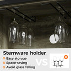 51.96 Inch Bar Cabinet with Wine Rack and Large Storage