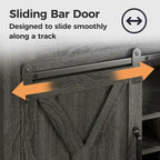 51.96 Inch Bar Cabinet with Wine Rack and Large Storage