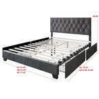 Sheffield Full Tufted Upholstered Storage Platform Bed