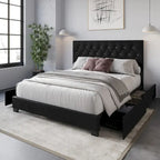 Sheffield Full Tufted Upholstered Storage Platform Bed