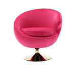 HOMEFUN Velvet 360 Degree Swivel Right Cuddle Barrel Accent Chairs