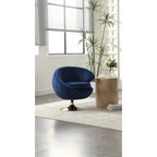 HOMEFUN Velvet 360 Degree Swivel Right Cuddle Barrel Accent Chairs