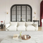 Modern Comfy 3 Seater Couch, Chenille Sectional Sofa 3 Seats Modular Couches with Thick Cushion