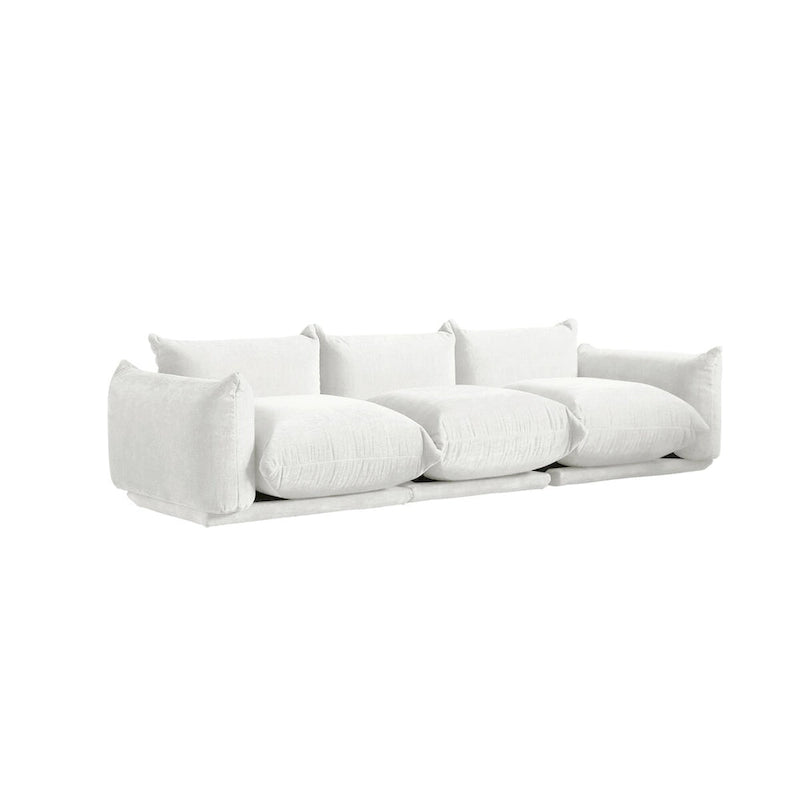 Modern Comfy 3 Seater Couch, Chenille Sectional Sofa 3 Seats Modular Couches with Thick Cushion