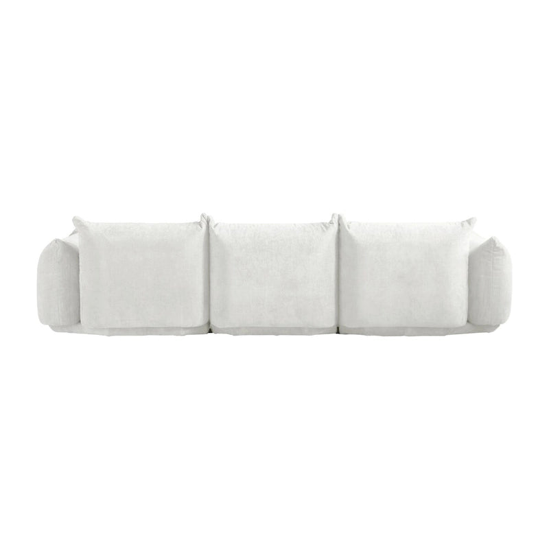 Modern Comfy 3 Seater Couch, Chenille Sectional Sofa 3 Seats Modular Couches with Thick Cushion