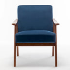 Mid-Century Modern Accent Chair with Solid Wood Frame, Set of 1