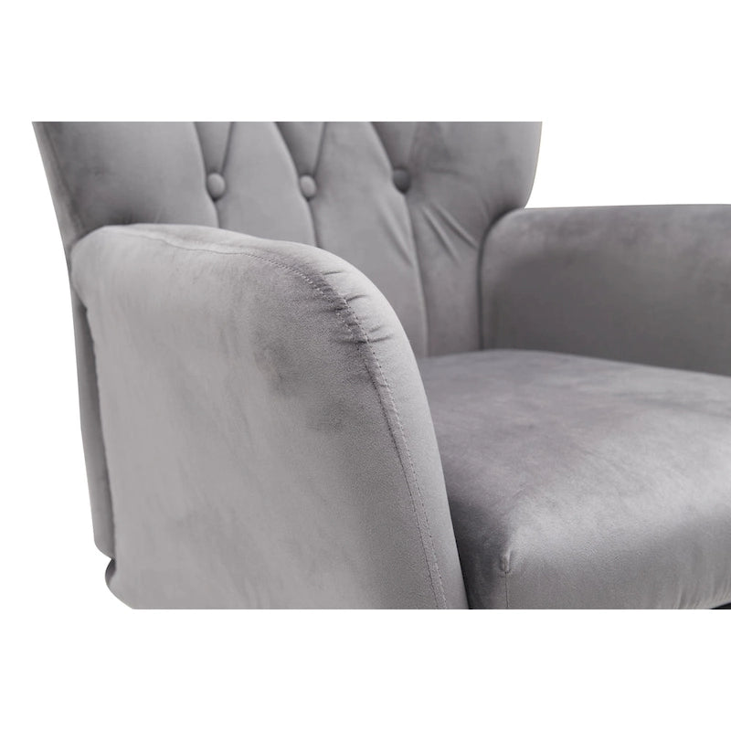 Mid Century Wingback Upholstered Accent Chair