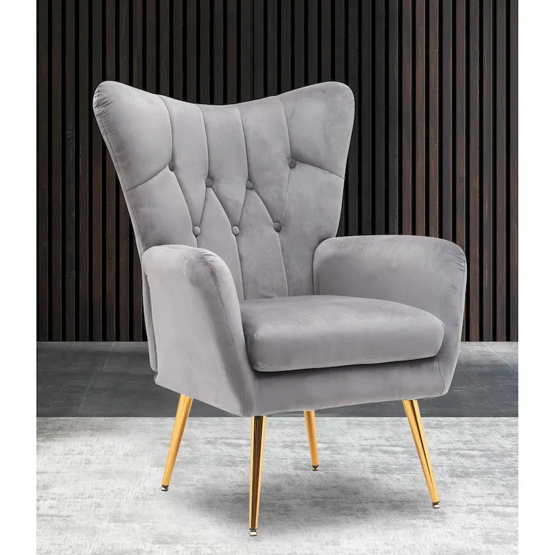 Mid Century Wingback Upholstered Accent Chair