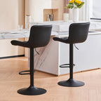 Bar Stools Set of 2 Adjustable Swivel Bar Chairs Modern Counter Stools