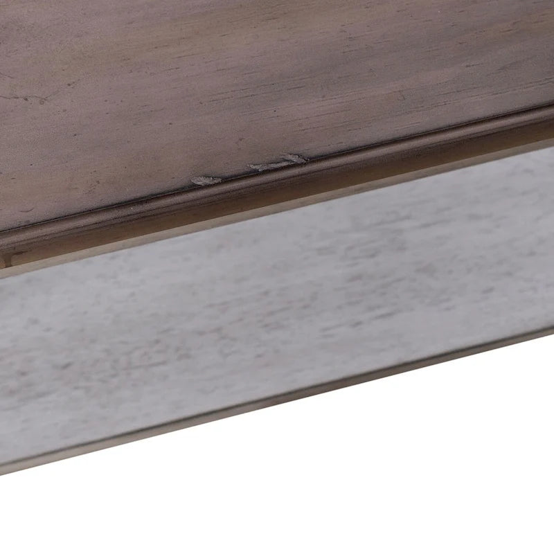 Ocean Isle Antique White & Weathered Pine 3-Piece Cocktail Table Set