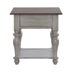 Ocean Isle Antique White & Weathered Pine 3-Piece Cocktail Table Set