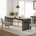 78.74-inch Kitchen Dining Table with Metal Legs