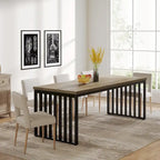 78.74-inch Kitchen Dining Table with Metal Legs